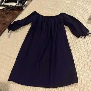 J crew navy strapless dress